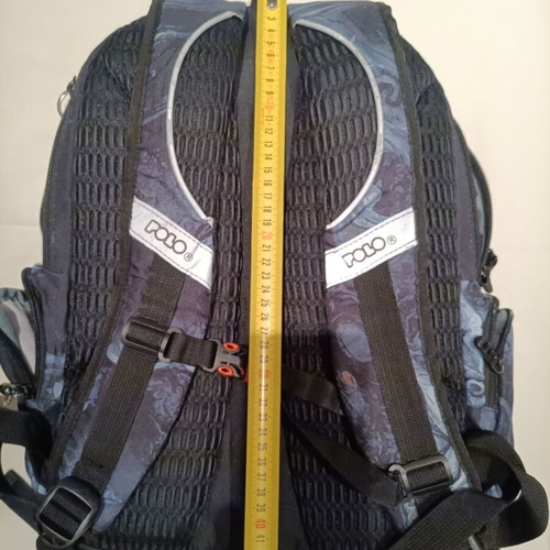 Polo Widen school backpack used, 30lt, colorful with bottle holder
