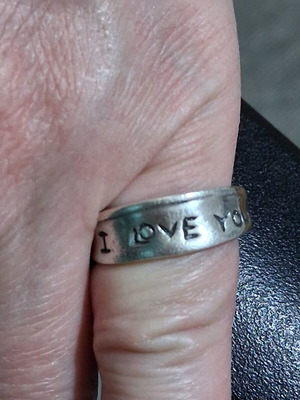 Silver 925 women's ring like new with inscription
