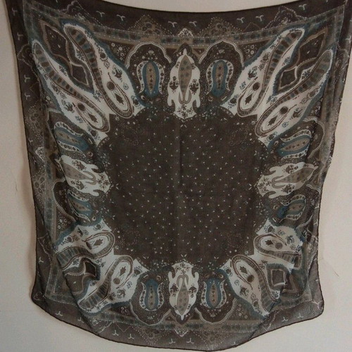 Boho scarf brown like new with paisley pattern