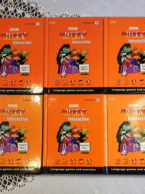Muzzy Interactive 6-Book Set with CD ROM like new, language learning