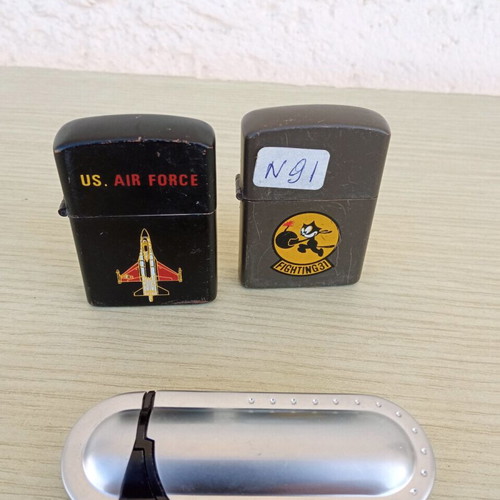 Lighters used, three functional, two petrol and one gas