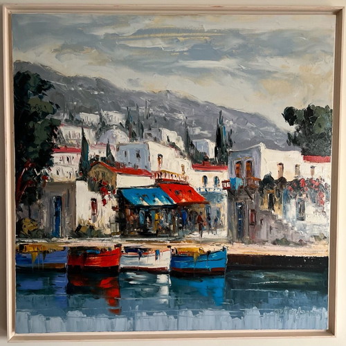 Painting “Varkes” by Fani Parlapani oil on canvas, like new