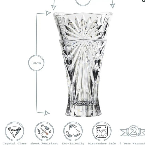 RCR Italian Crystalleria crystal large vase