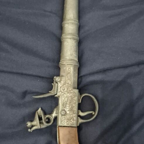 Replica pistol used, Spanish, non-functional decorative