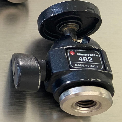 Manfrotto 482 tripod head used with adaptors