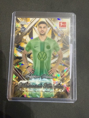 Topps Chrome Sapphire Konstantinos Koulierakis RC Gold κάρτα σαν καινούργιο, αριθμός 10/50