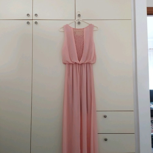 Maxi summer dress romantic pink color new