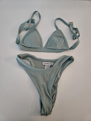 Decoro women's bikini green striped size S/M like new