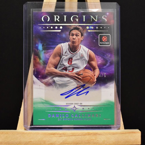 Danilo Gallinari Autograph Green Parallel /5 Panini Origins Euroleague
