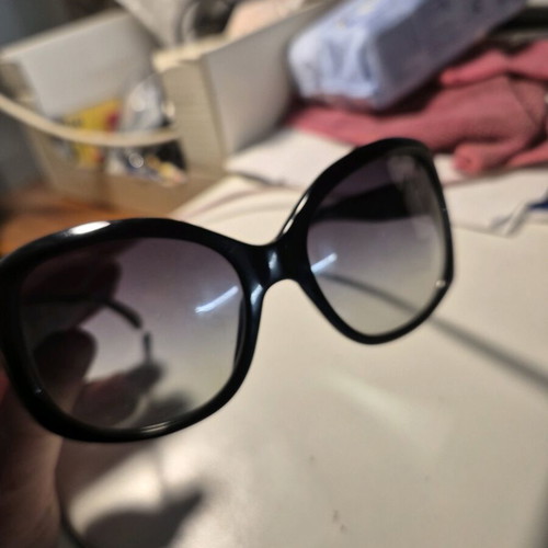 Chanel 5131-H sunglasses used, black with silver logo
