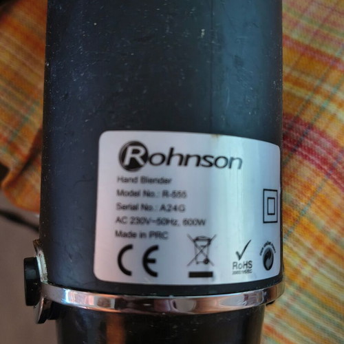 Rohnson Hand Blender like new with stainless steel foot and whisk
