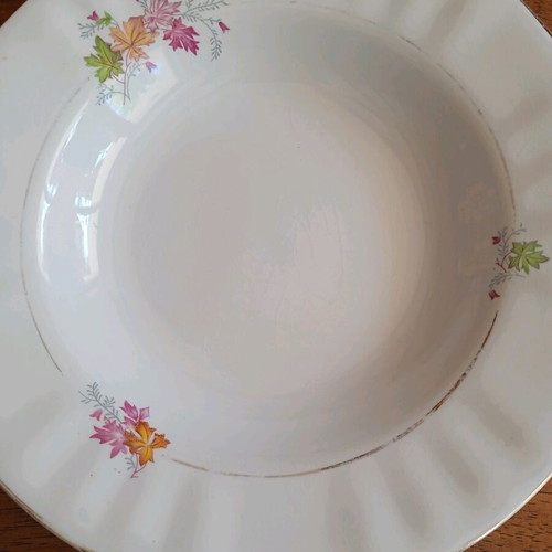 Vintage porcelain plates used, set of 3, Keramikos Greece