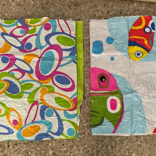 Inflatable beach mattresses new, set of 2 with 2 designs