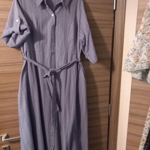 Caramela Long Semizie Dress Like New, Blue, Size 4XL