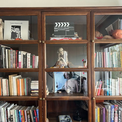 Solid Beech Display Bookcase like new
