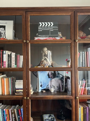 Solid Beech Display Bookcase like new