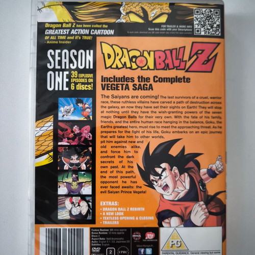 Dragon Ball Z Season 1 DVD digitally remastered, like new