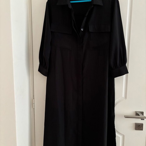 Long dress with belt Shein like new, black