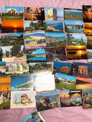 Vintage postcards like new from various places