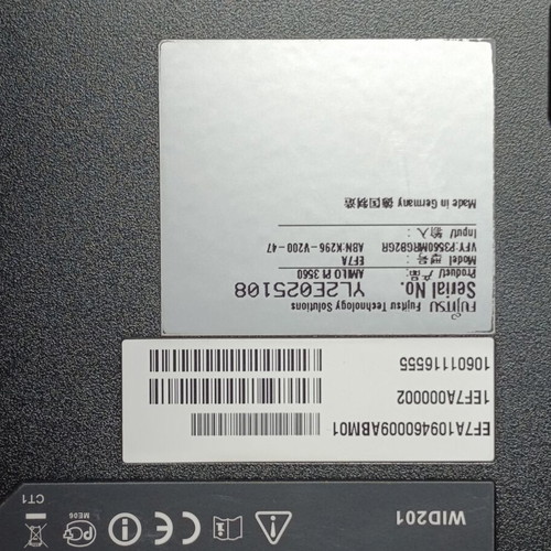Fujitsu Amilo Pi 3560 laptop used, 15.6 inch screen