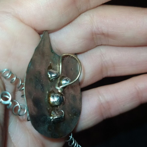 Handmade cat necklace like new