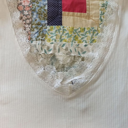 Tiffosi White Ribbed Blouse Large like new