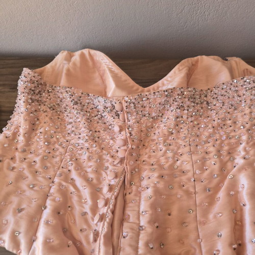 Vintage Aslanis Handmade Bustier Corset XL, like new, orange