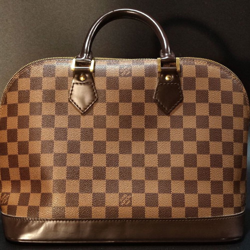 Louis Vuitton Alma Damier Ebene bag used, brown, size PM