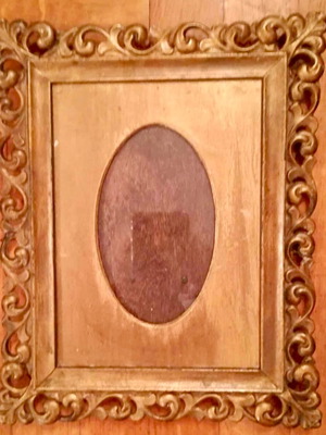 Metal vintage frame used, tabletop interwar 25x20
