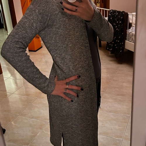 Gray long cardigan like new Pull & Bear