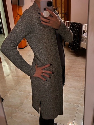 Gray long cardigan like new Pull & Bear