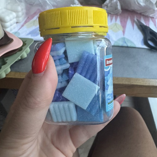 Glass Mosaic Pieces like new, blue and white for DIY crafts