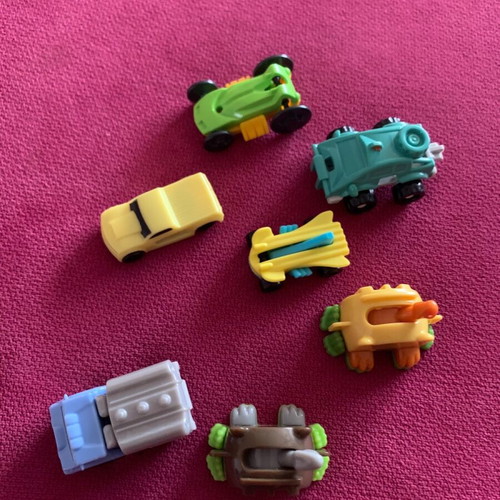 Kinder toy cars used in excellent condition