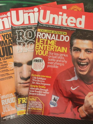 Συλλεκτικά περιοδικά Manchester United με Cristiano Ronaldo σε άριστη κατάσταση