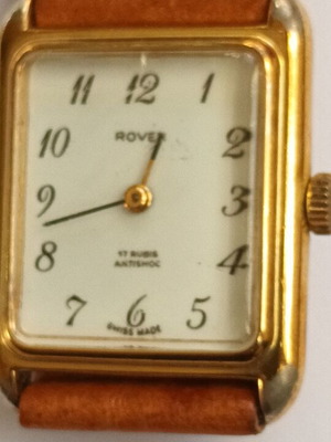 Rover women's mechanical watch refurbished with leather strap