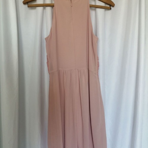 Vila pink elegant short dress with lace belt size S used