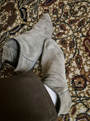 Greek stitched ankle boot