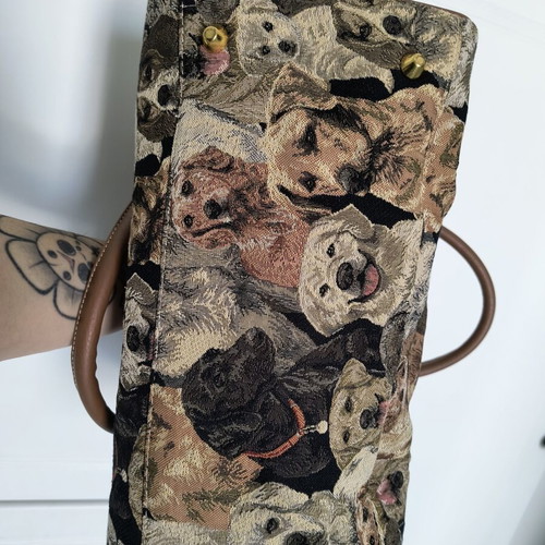 Women's handbag with dog pattern new
