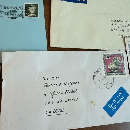 Old postal mail used collection