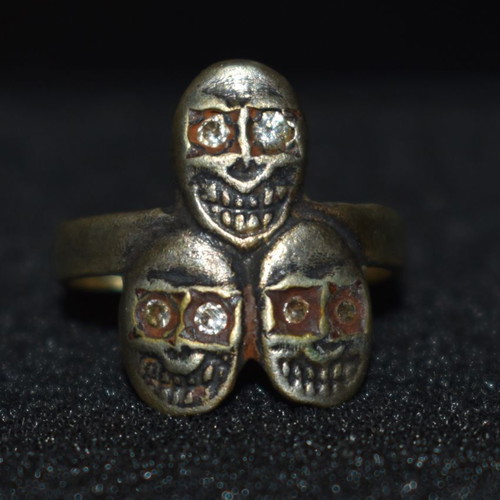 Silver gothic ring used, 925 silver, early 20th century