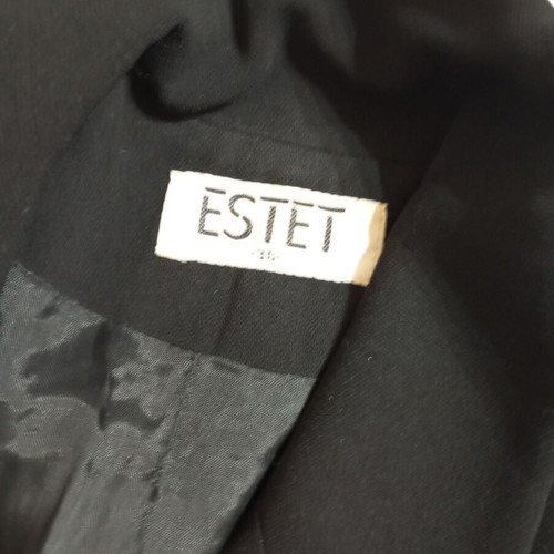 Black evening coat ESTET used, size 36