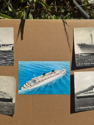 Vintage συλλεκτικό σετ καρτ ποστάλ καραβιών σαν καινούργιο