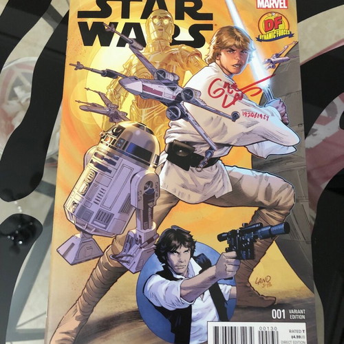 Star Wars 1 DF Excl Greg Land Signed Limited Variant Cover mint