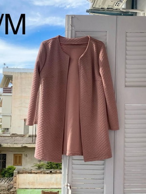 Γυναικείο παλτό μεταχειρισμένο σαν καινούργιο, μέγεθος S/M, ροζ