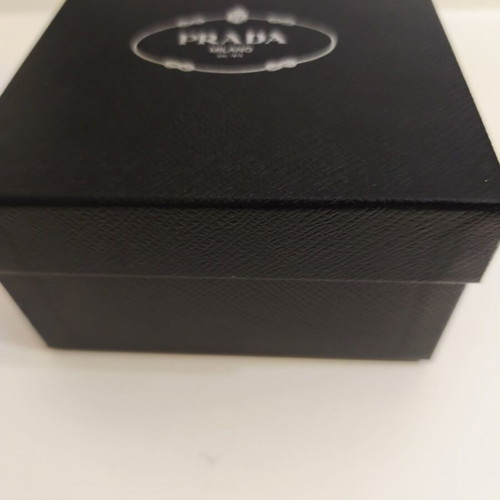 Prada luxury box with hard case and gold stamping, new