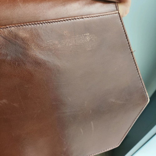 Vintage leather shoulder bags used, pack of 3