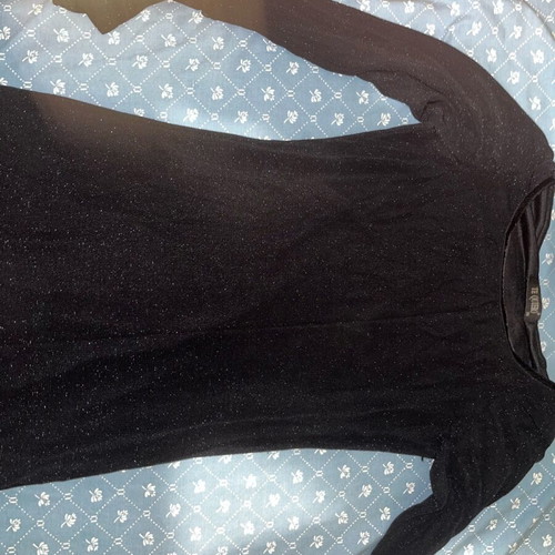 Shiny blouse dress new, size M 38 10, black