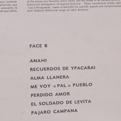 Los Paraguayos 3 vinyl record used