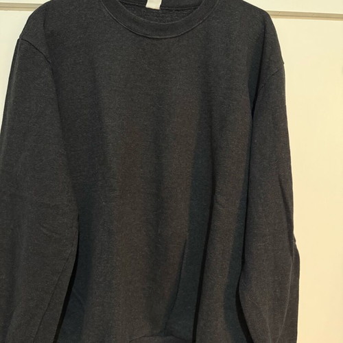 Men's cotton long-sleeve shirt used, size XL, black and gray