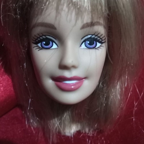 Barbie head used, collector's item